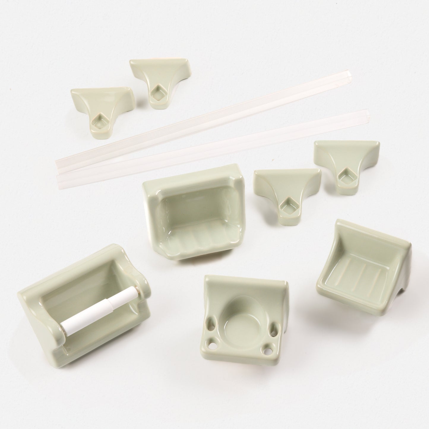 Classic 1950s 358 Bayberry Bathroom Accessories Full Set