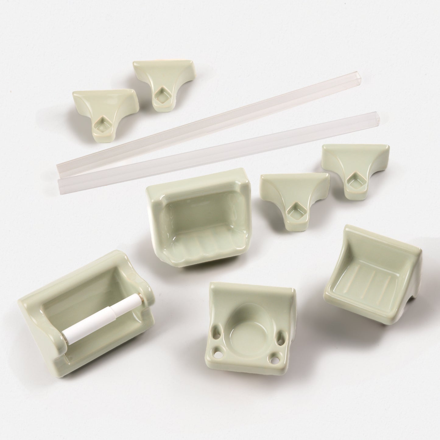 Classic 1950s 358 Bayberry Bathroom Accessories Full Set
