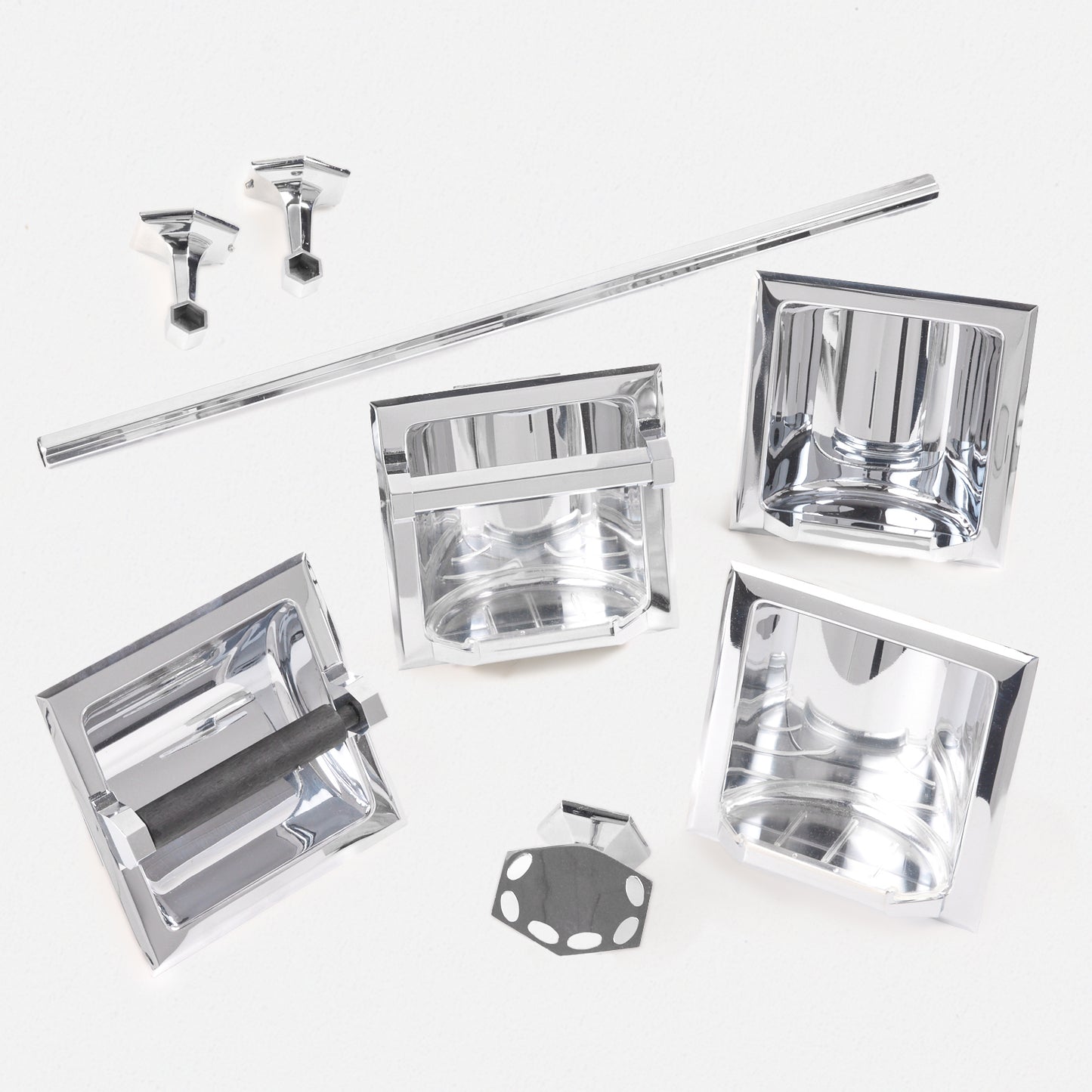 Classic 1950s Chrome Bathroom Accessories Full Set