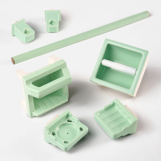 Vintage Mint Green Bathroom Accessories 