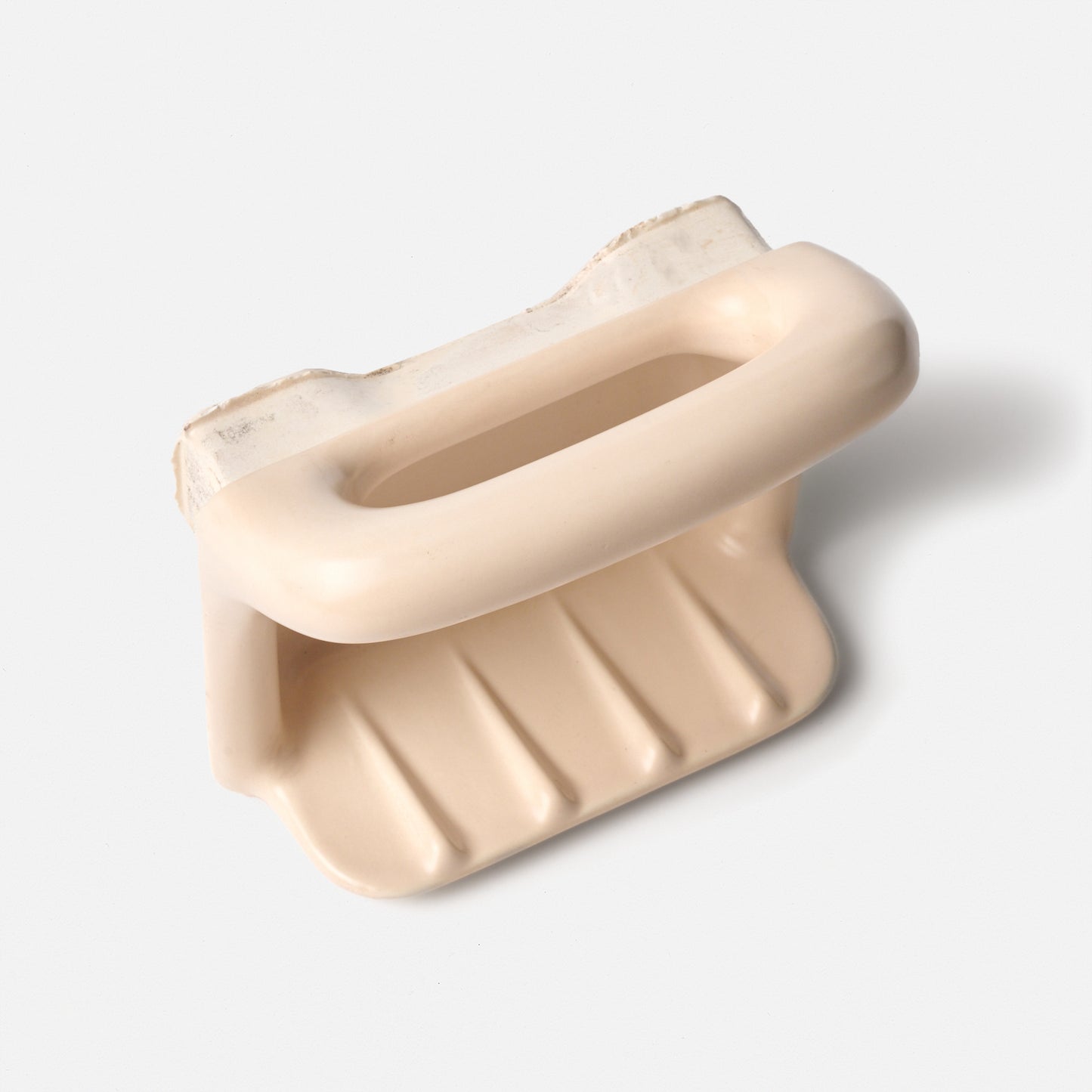 Classic 1970s Blush Soap Holder With Grab Bar