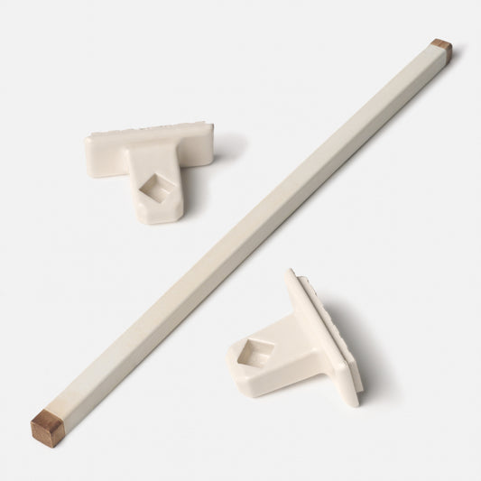 Vintage White Towel Bar Posts 