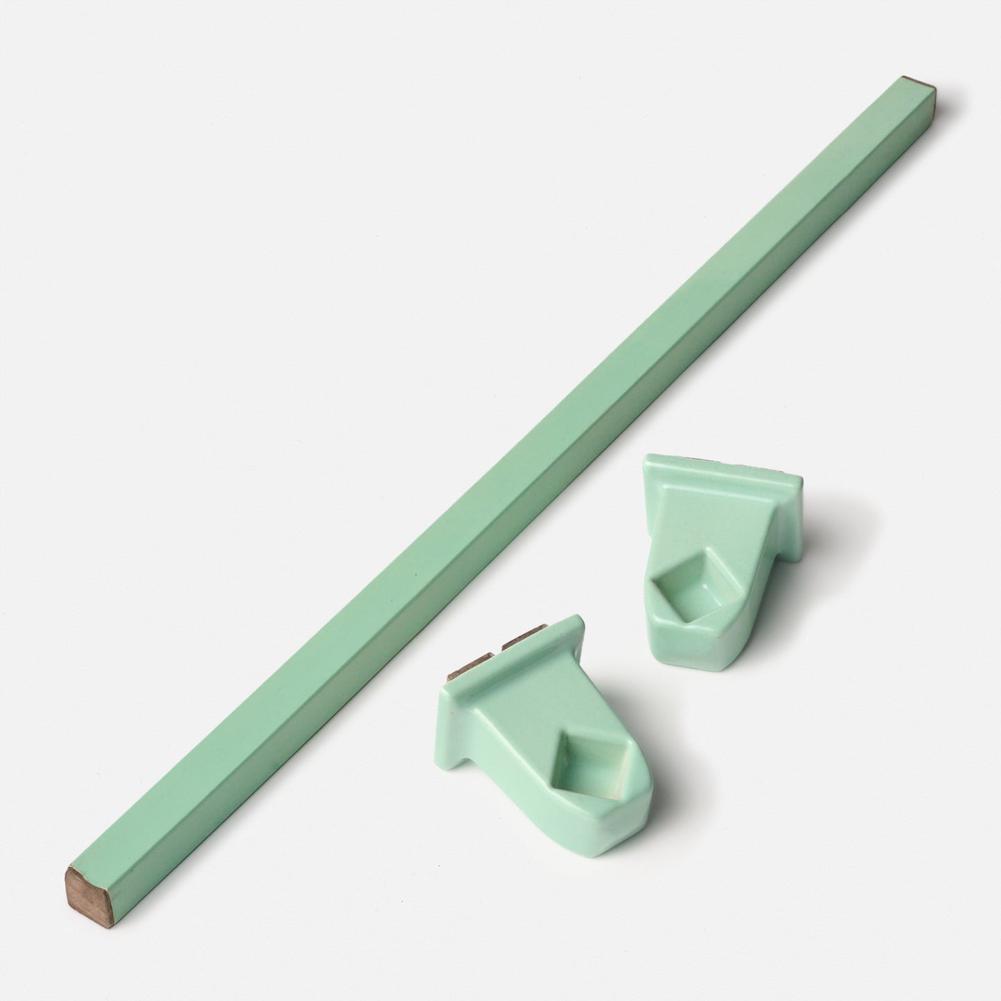 Vintage Light Green Towel Bar Posts 
