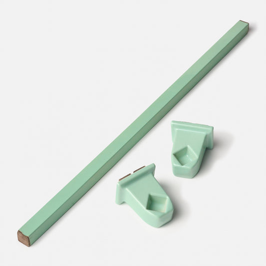 Vintage Light Green Towel Bar Posts 