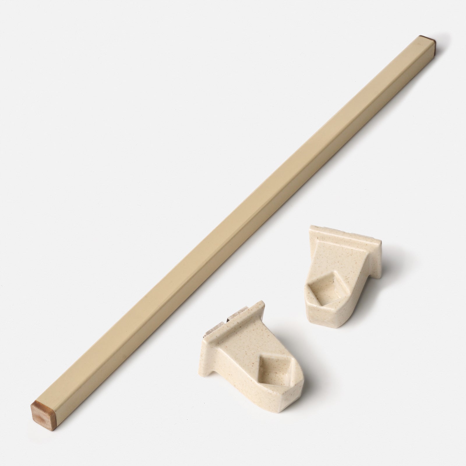 Vintage Oatmeal Towel Bar Posts 