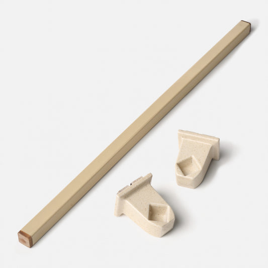 Vintage Oatmeal Towel Bar Posts 