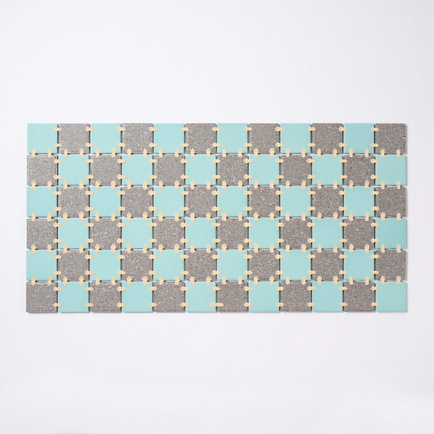 1990s Daltile Turquoise & Grey Floor Tile, 16 Sq Ft Available