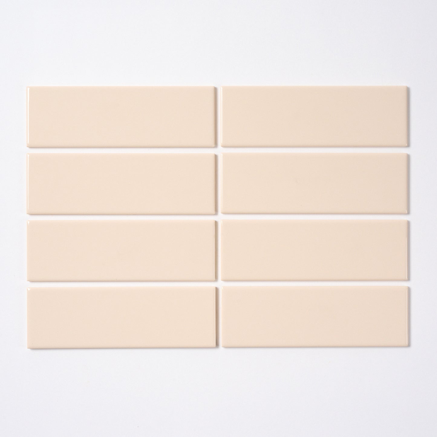 Vintage 1970s French Villeroy and Boch Beige Porcelain Wall Tile, 20.5 Sq Ft Lot - 150 Piece Set, 840 Sq Ft Available