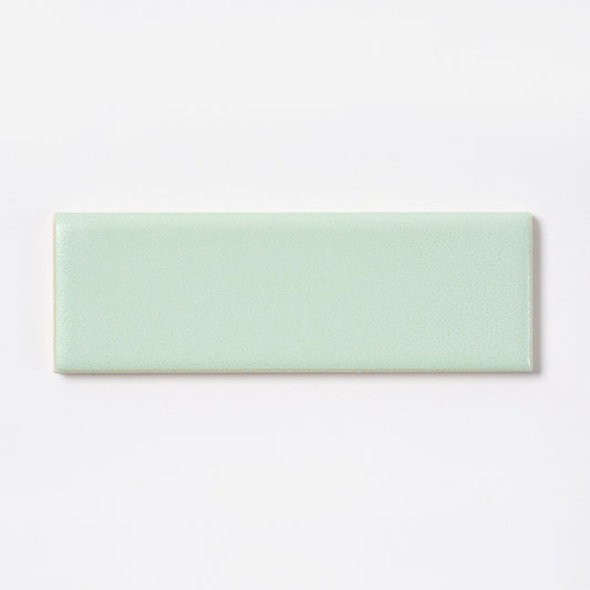 1950s Vintage ROMANY Ice Green Bullnose Tile, 225 Linear Ft Available - 25 Linear Ft Per Box