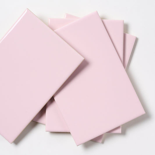 1950s Romany Petal Pink Wall Tile, 21 Sq Ft Available - 10.5 Sq Ft Per Box