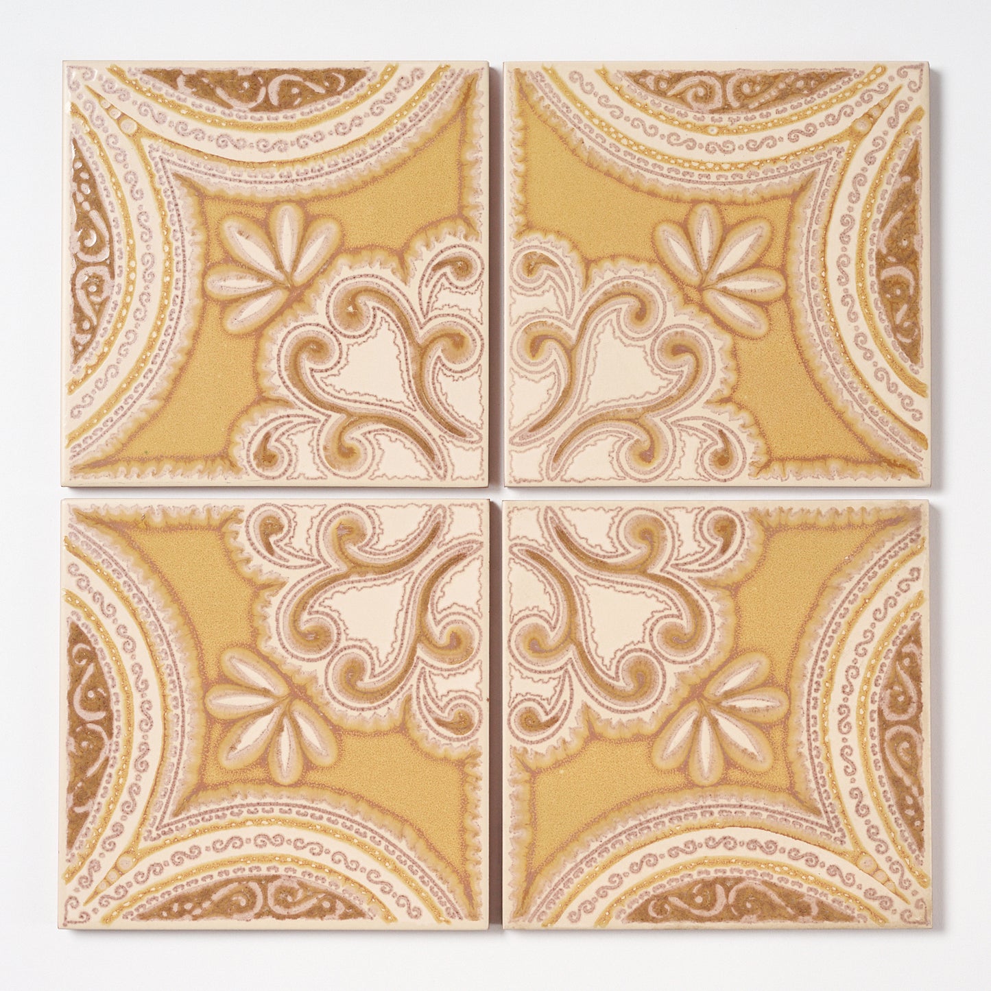 Vintage 1970s Italian Yellow Glazed Terracotta Floor Tile, 24 Sq Ft Available - 12 Sq Ft Per Box