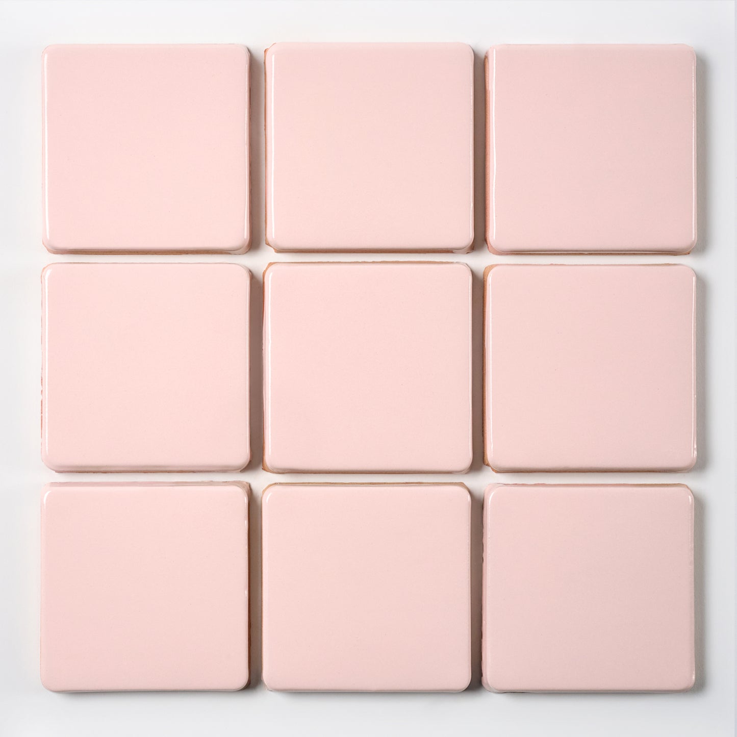 1980s Vintage Italian Pink Majolica Wall Tile, 300 Sq Ft Available - 11 Sq Ft Per Box