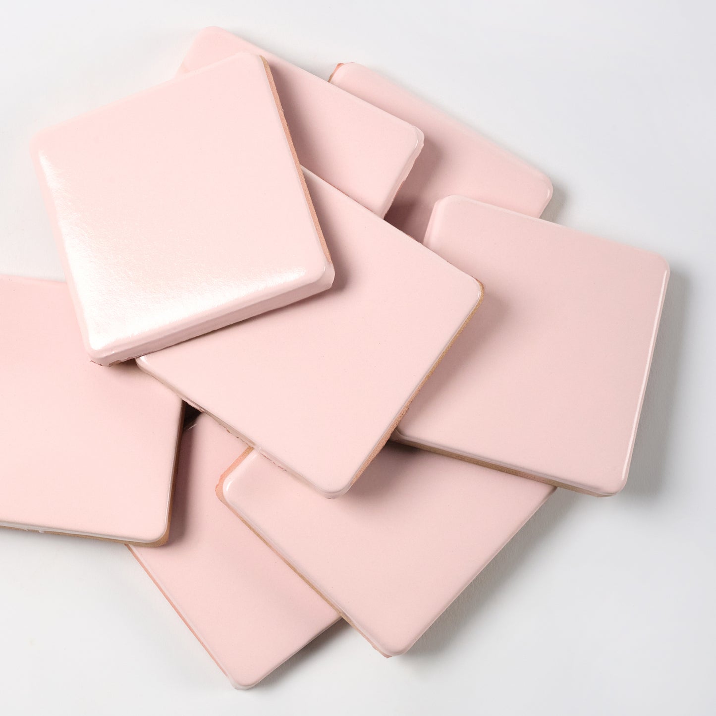 1980s Vintage Italian Pink Majolica Wall Tile, 300 Sq Ft Available - 11 Sq Ft Per Box