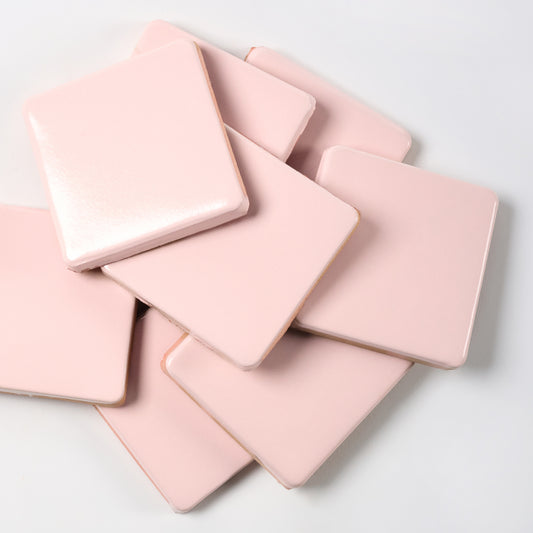 1980s Vintage Italian Pink Majolica Wall Tile, 300 Sq Ft Available - 11 Sq Ft Per Box