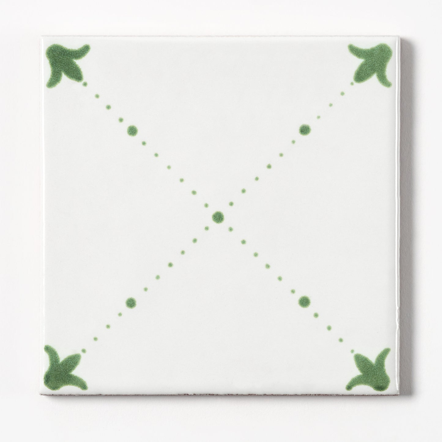 1980s Vintage Italian Green Provincial Tile, 30 Sq Ft Available - 15 Sq Ft Per Box