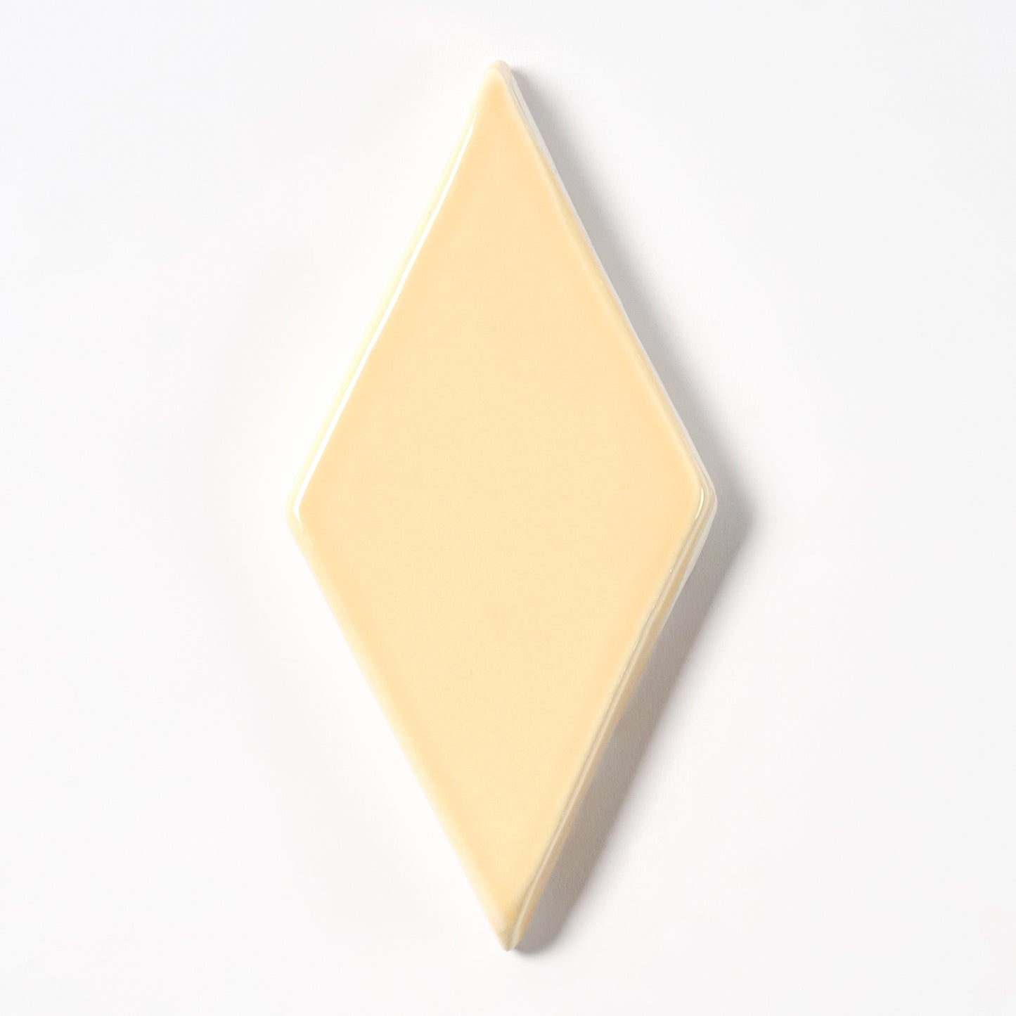 Vintage 1990s Mexican Lemon Custard Harlequin Tile