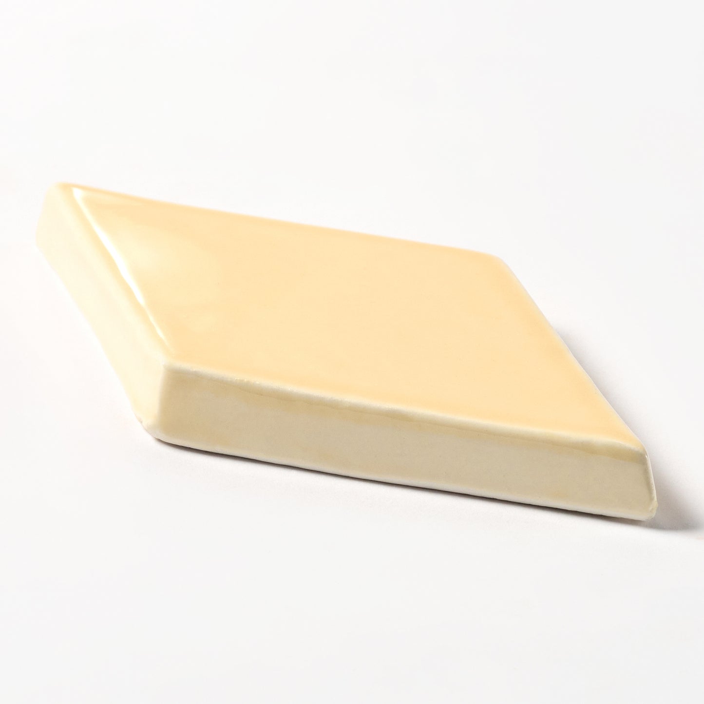 Vintage 1990s Mexican Lemon Custard Harlequin Tile