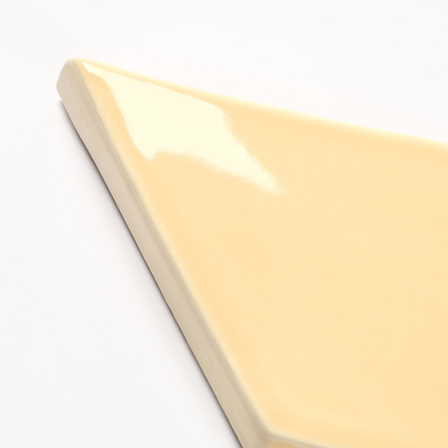 Vintage 1990s Mexican Lemon Custard Harlequin Tile