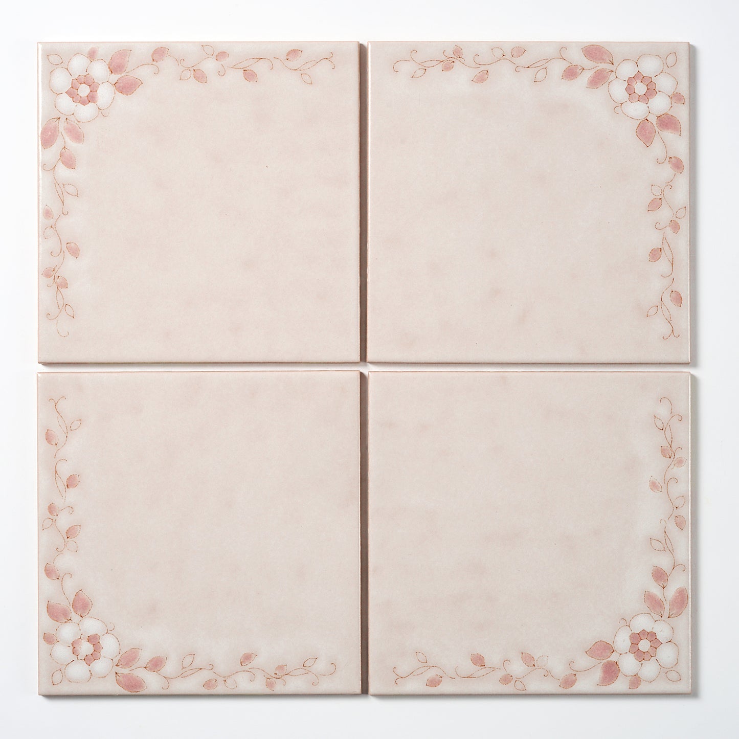 1980s "Io Cana" Italian Floral Floor Tile, 532 Sq Ft Available - 14 Sq Ft Per Box