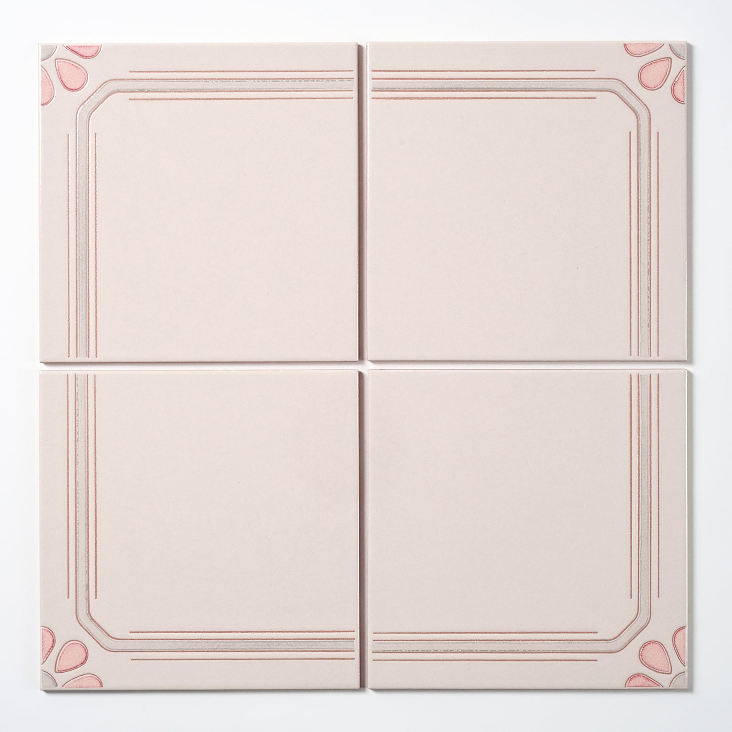 1980s "Rhode Island" Italian Floral Floor Tile, 180 Sq Ft Available - 18 Sq Ft Per Box