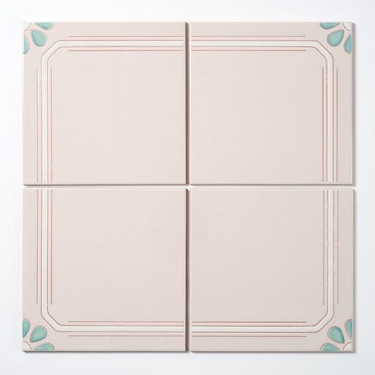 1980s "Connecticut" Italian Floral Floor Tile, 1116 Sq Ft Available - 18 Sq Ft Per Box