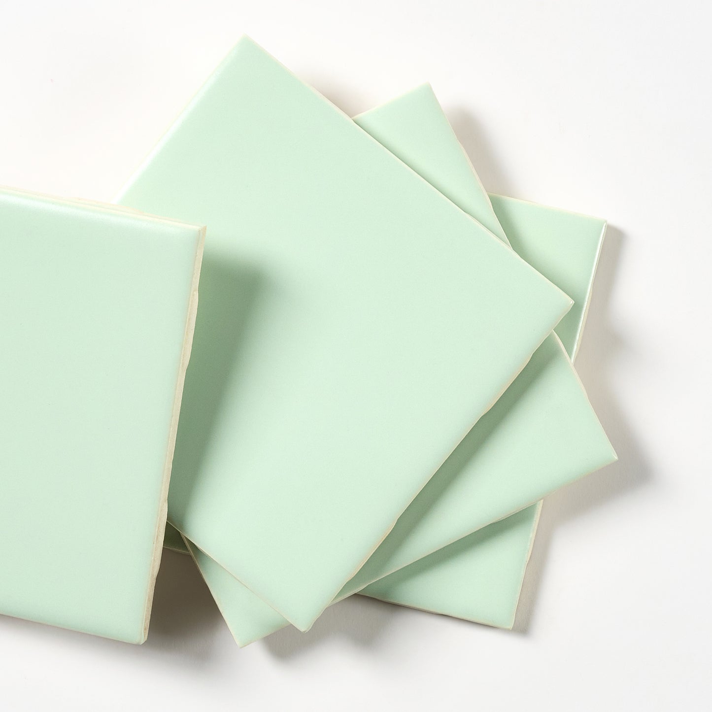 1960s Suntile Matte Light Jade Green Wall Tile, 4.5 Sq Ft Available
