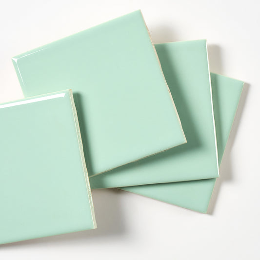 1960s FLORIDA TILE Seafoam Green Wall Tile, 5 Sq Ft Available