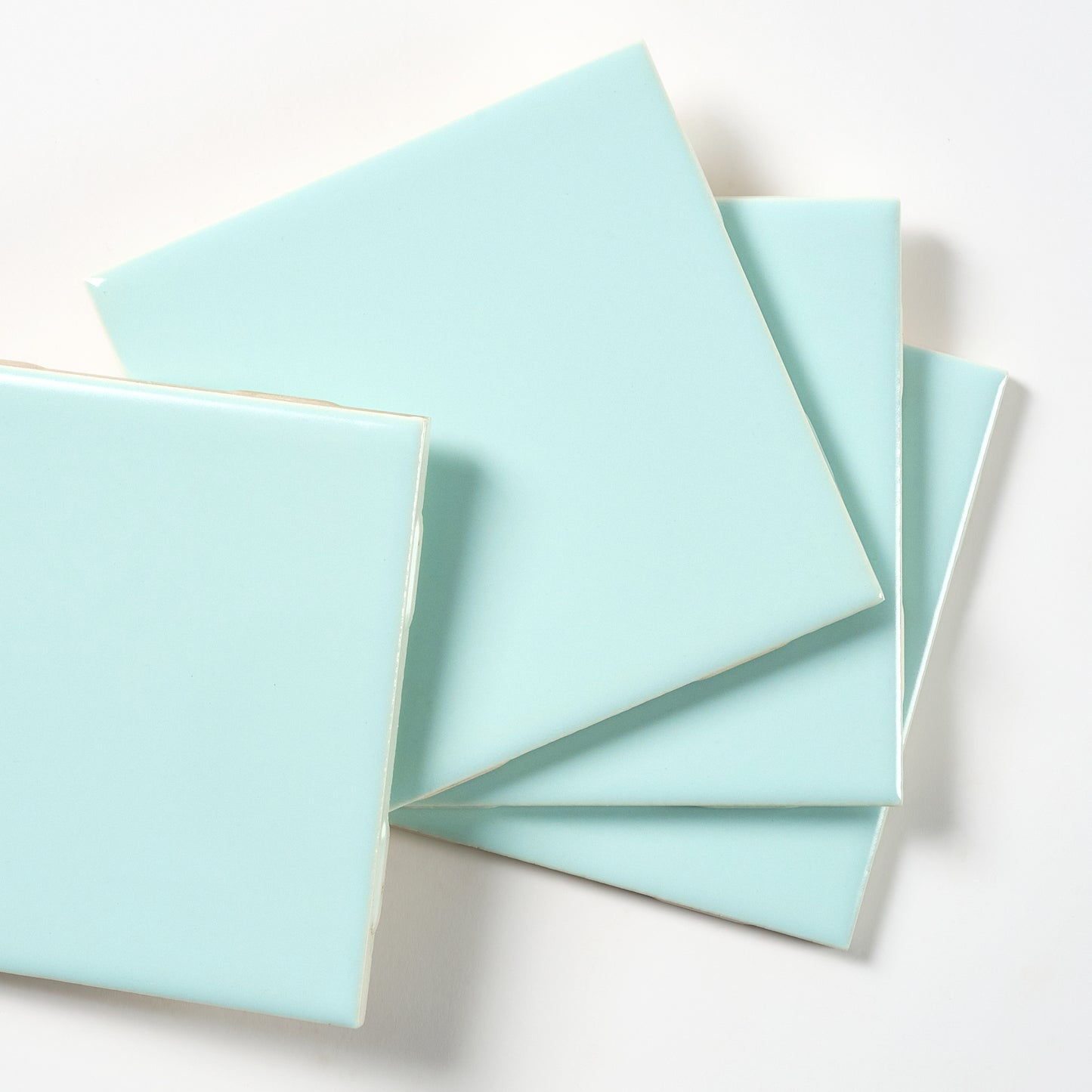 1960s Suntile Matte Light Turquoise Wall Tile, 7 Sq Ft Available