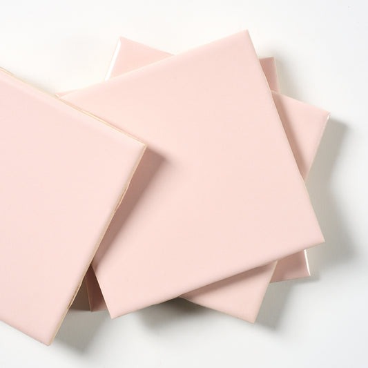1960s Mid State Matte Light Pink Wall Tile, 5 Sq Ft Available