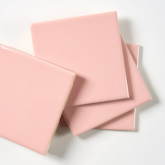 1960s FLORIDA TILE Pink Wall Tile, 6.5 Sq Ft Available