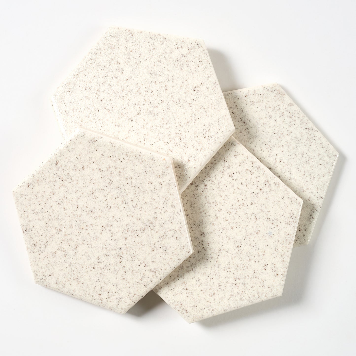 1960s Textured Salt & Pepper Hex Wall Tile, 7.5 Sq Ft Available