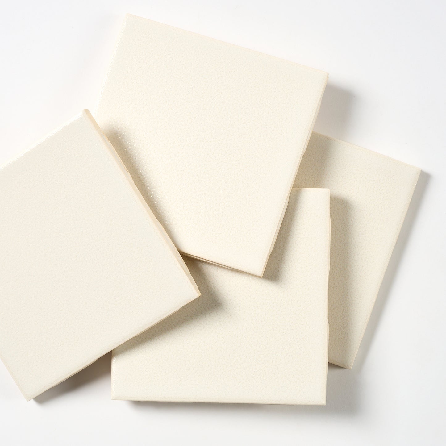 1960s Mid State Textured Glaze White Wall Tile, 14.5 Sq Ft Available