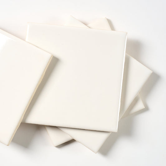 1960s Mid State Snow White Wall Tile, 4 Sq Ft Available