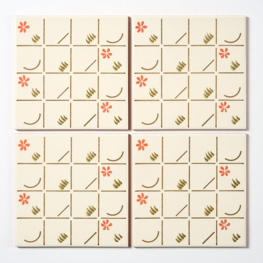 1970s Vintage Italian Neo Art Deco Wall Tile, 324 Sq Ft Available - 18 Sq Ft Per Box