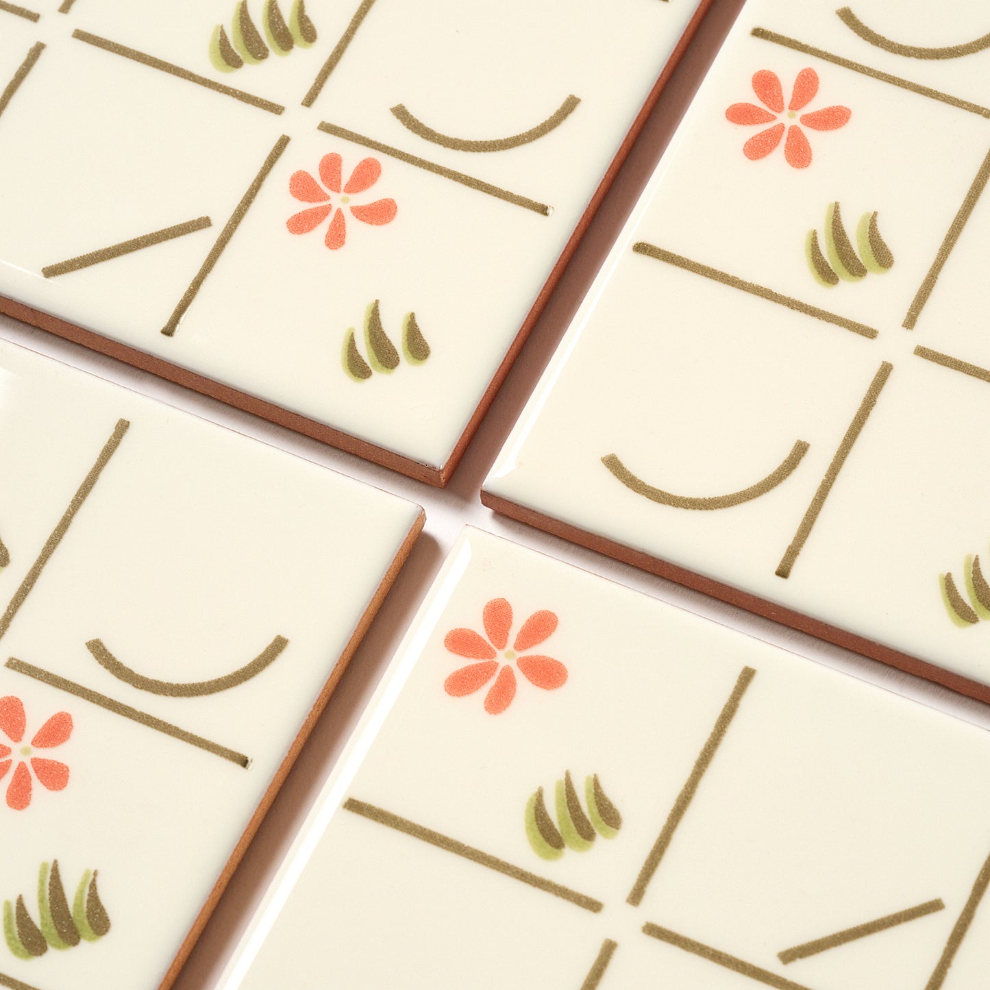 1970s Vintage Italian Neo Art Deco Wall Tile, 324 Sq Ft Available - 18 Sq Ft Per Box