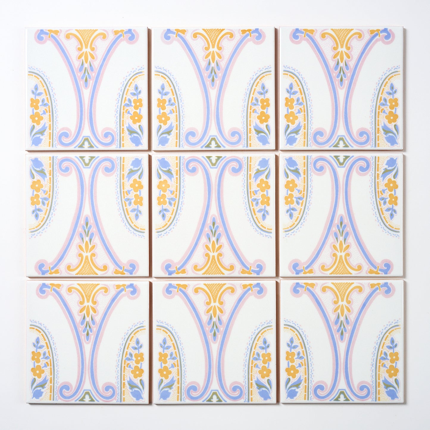 1970s Vintage Italian Rococo Revival Wall Tile, 324 Sq Ft Available - 18 Sq Ft Per Box