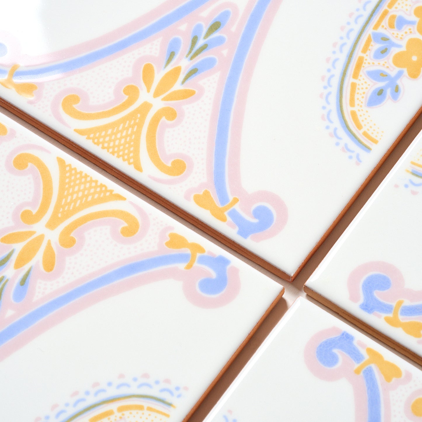 1970s Vintage Italian Rococo Revival Wall Tile, 324 Sq Ft Available - 18 Sq Ft Per Box