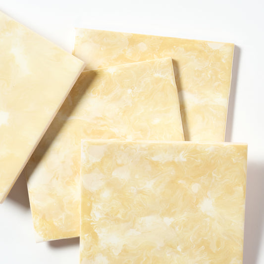 1960s H&R Johnson Cristal Series Gold Wall Tile, 8 Sq Ft Available