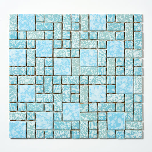 Vintage Blue Random Japanese 1960s Wall Tile