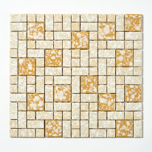 Vintage Golden Random Japanese 1960s Wall Tile