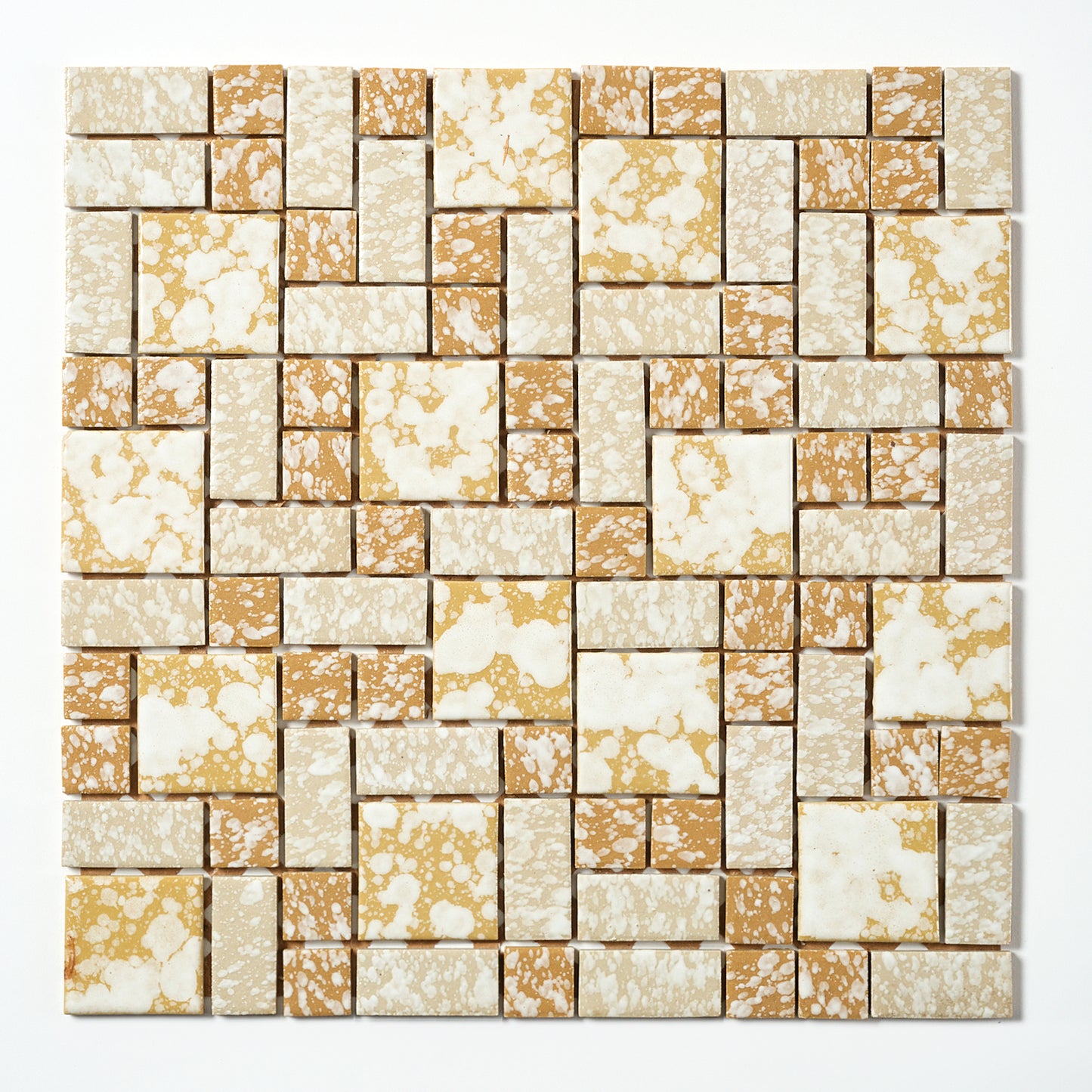 Vintage Golden Brown Random Japanese 1960s Wall Tile