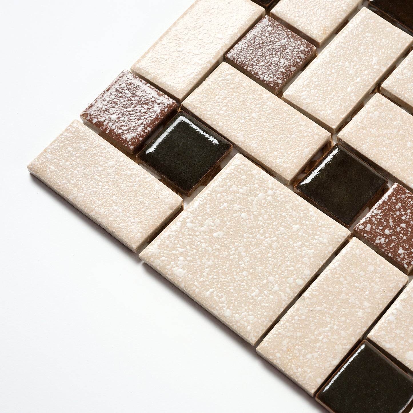 Vintage Brown Random Japanese 1960s Wall Tile, 9 Sq Ft Available