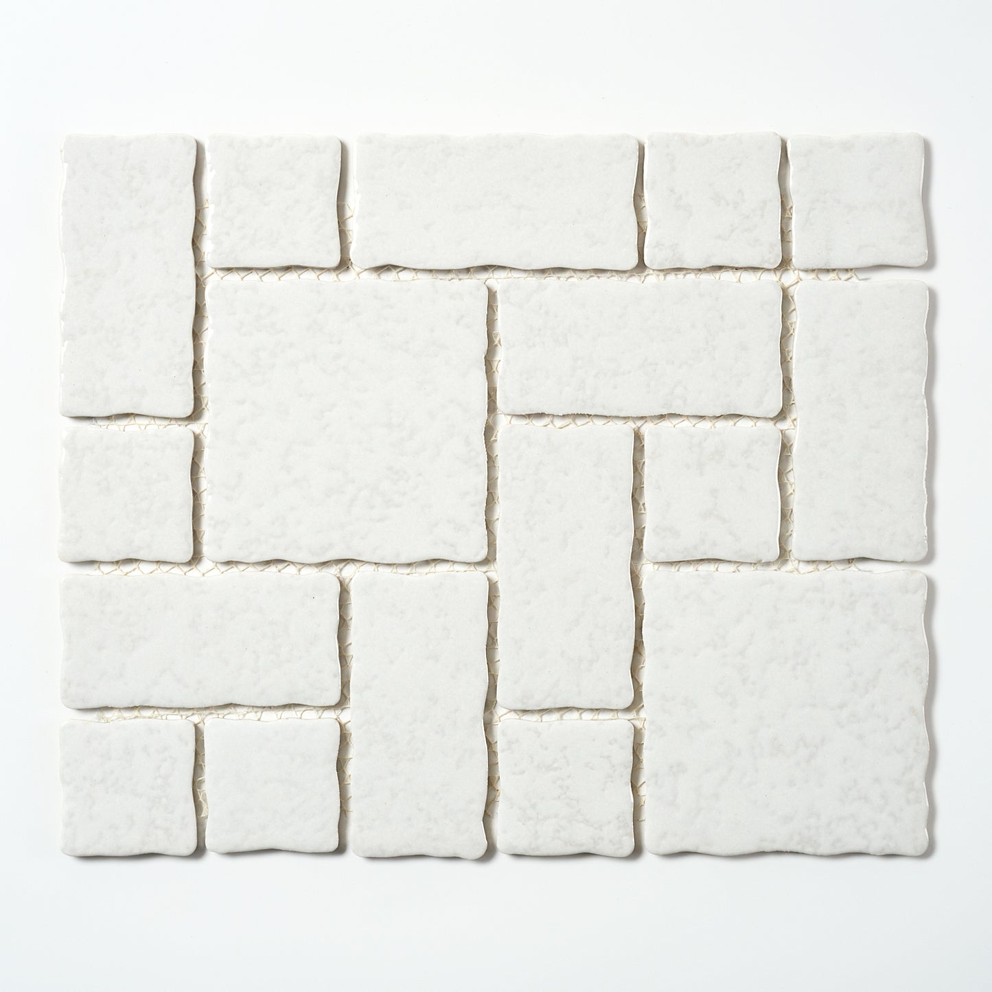 Vintage White Rectangle Japanese 1960s Wall Tile, 9 Sq Ft Available