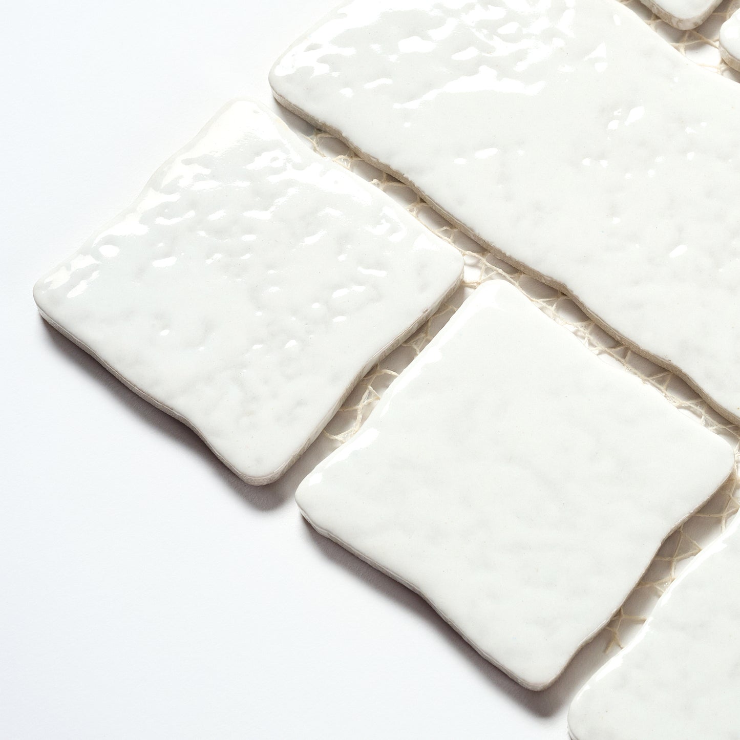 Vintage White Rectangle Japanese 1960s Wall Tile, 9 Sq Ft Available