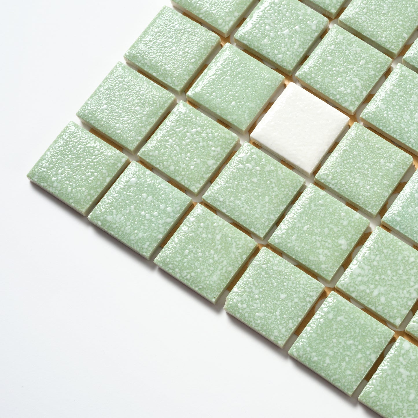 Vintage Light Green 1" Japanese 1960s Wall Tile