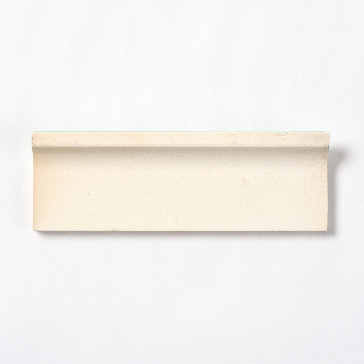 1960s Vintage Mint Green Bullnose Mud Cap Tile, 40 Linear Ft Available - 20 Linear Ft Per Box