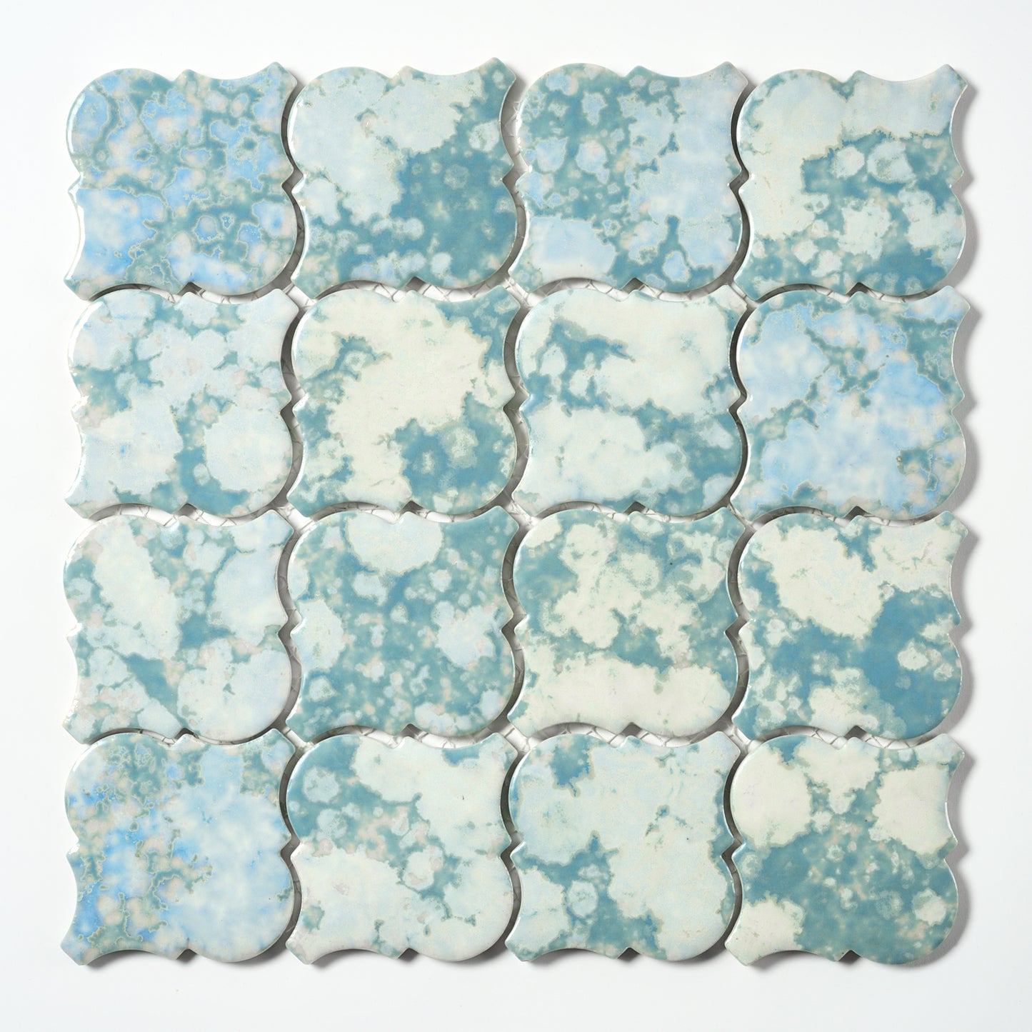 Vintage Blue Iridescent Japanese 1960s Wall Tile, 6 Sq Ft Available