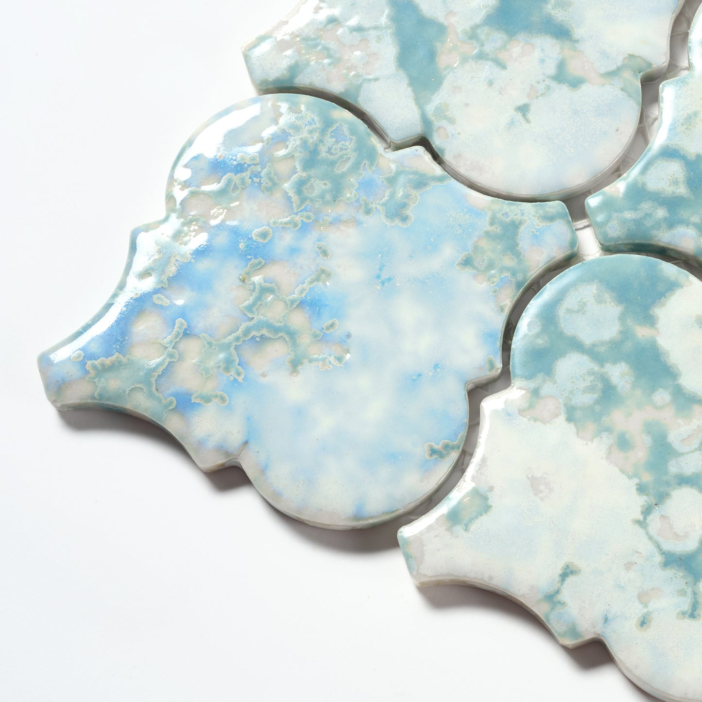 Vintage Blue Iridescent Japanese 1960s Wall Tile, 6 Sq Ft Available