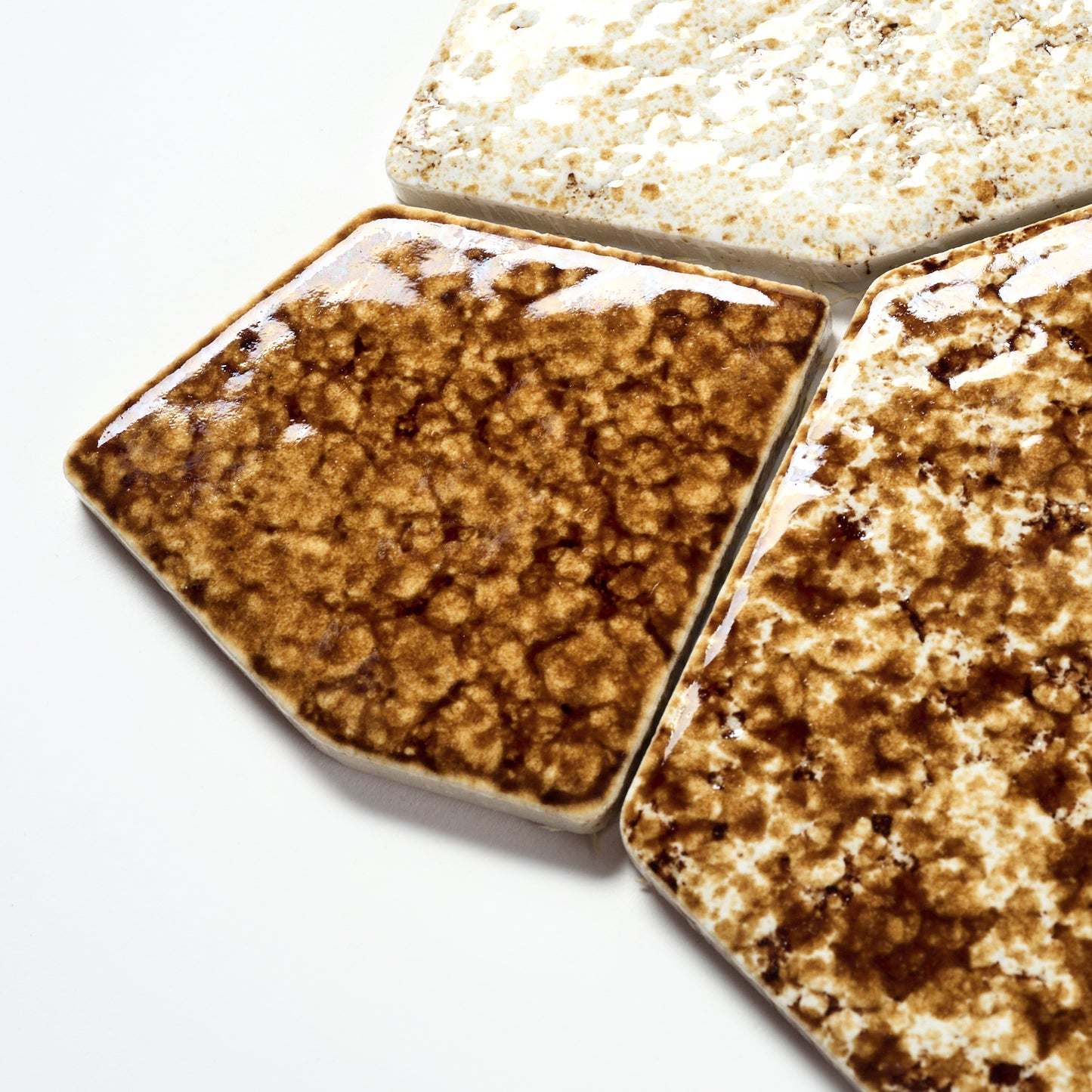 Vintage Brown Block Random Japanese 1960s Wall Tile, 6 Sq Ft Available