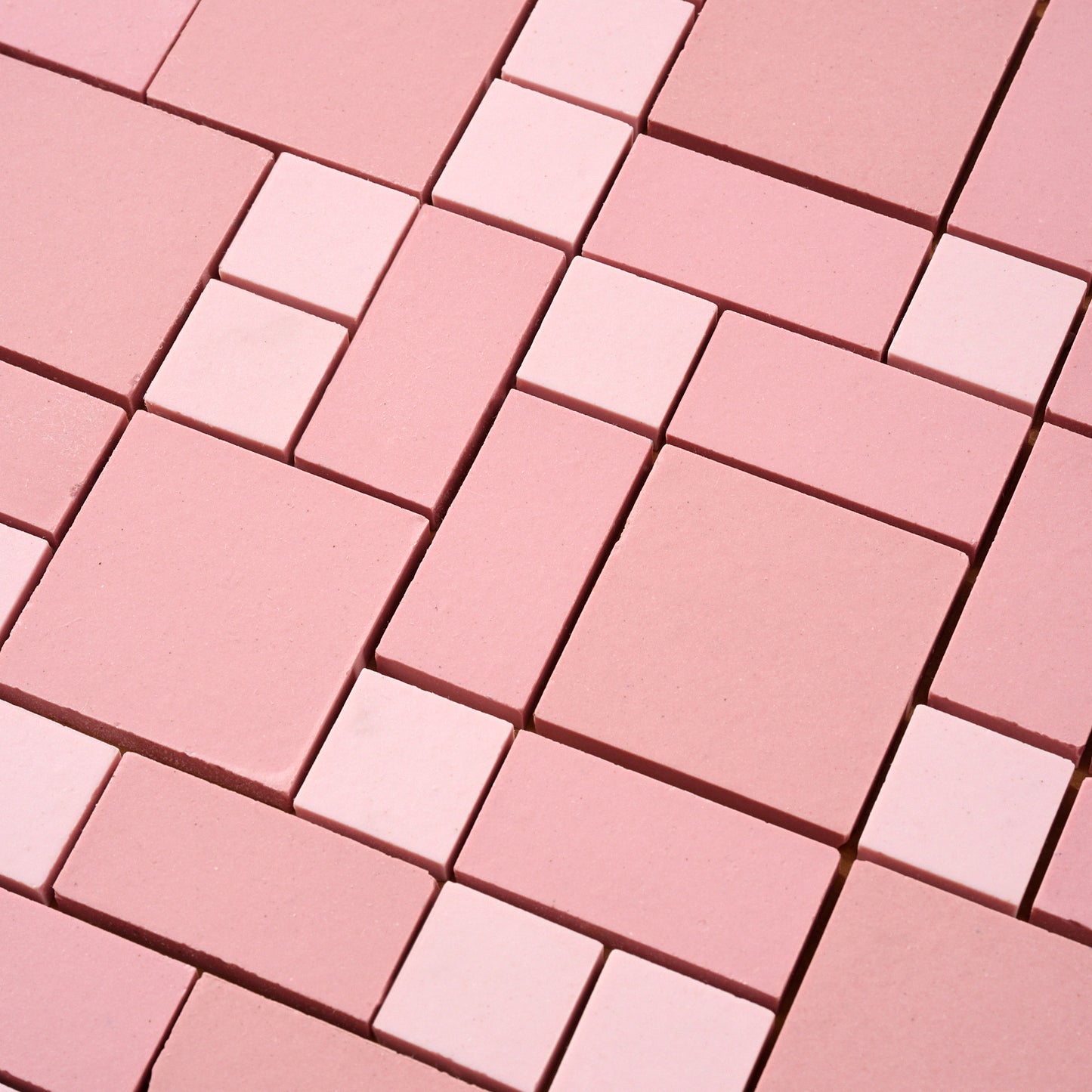 Mosaic Tile Co. 1960s Pink Random Floor Tile, 200 Sq Ft Available - 20 Sq Ft Per Box